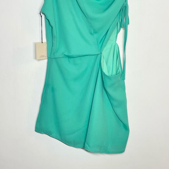 NEW Superdown Aimey One Shoulder Romper Women's Size Large Turquoise Bodice - Picture 7 of 14